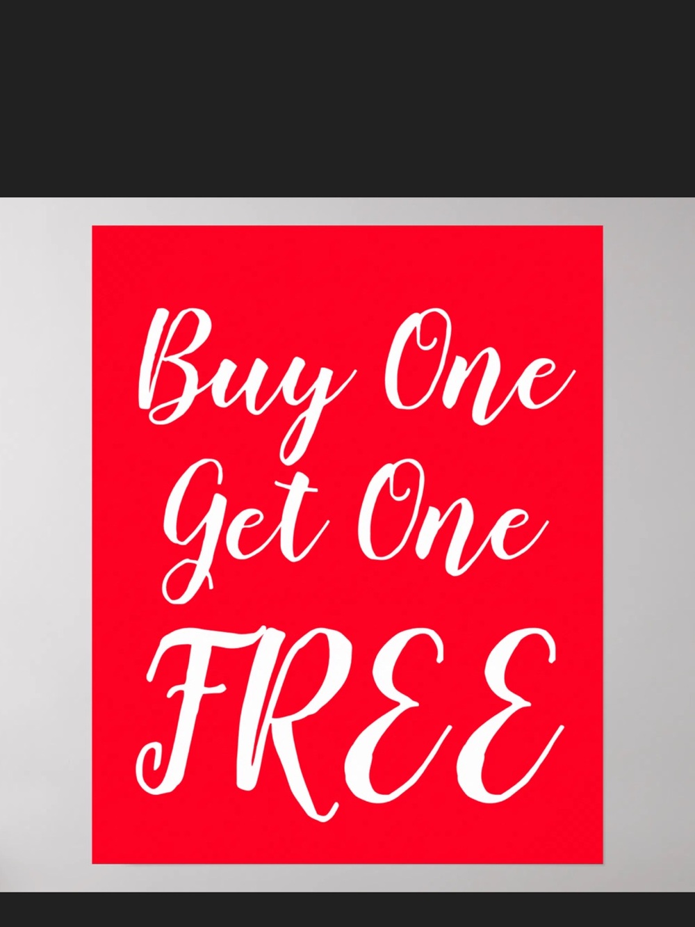 Buy One Get One Free